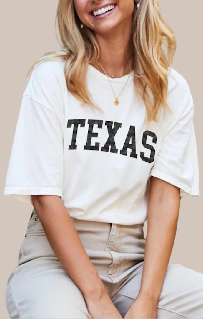 Angela Cream "Texas" Graphic Tee