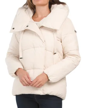 BCBGMAXAZRIA Cozy Oversize Hooded Puffer Jacket