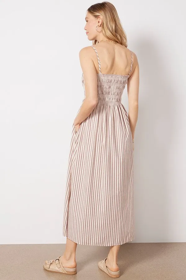 Bianca Dress -Tiramisu Stripe