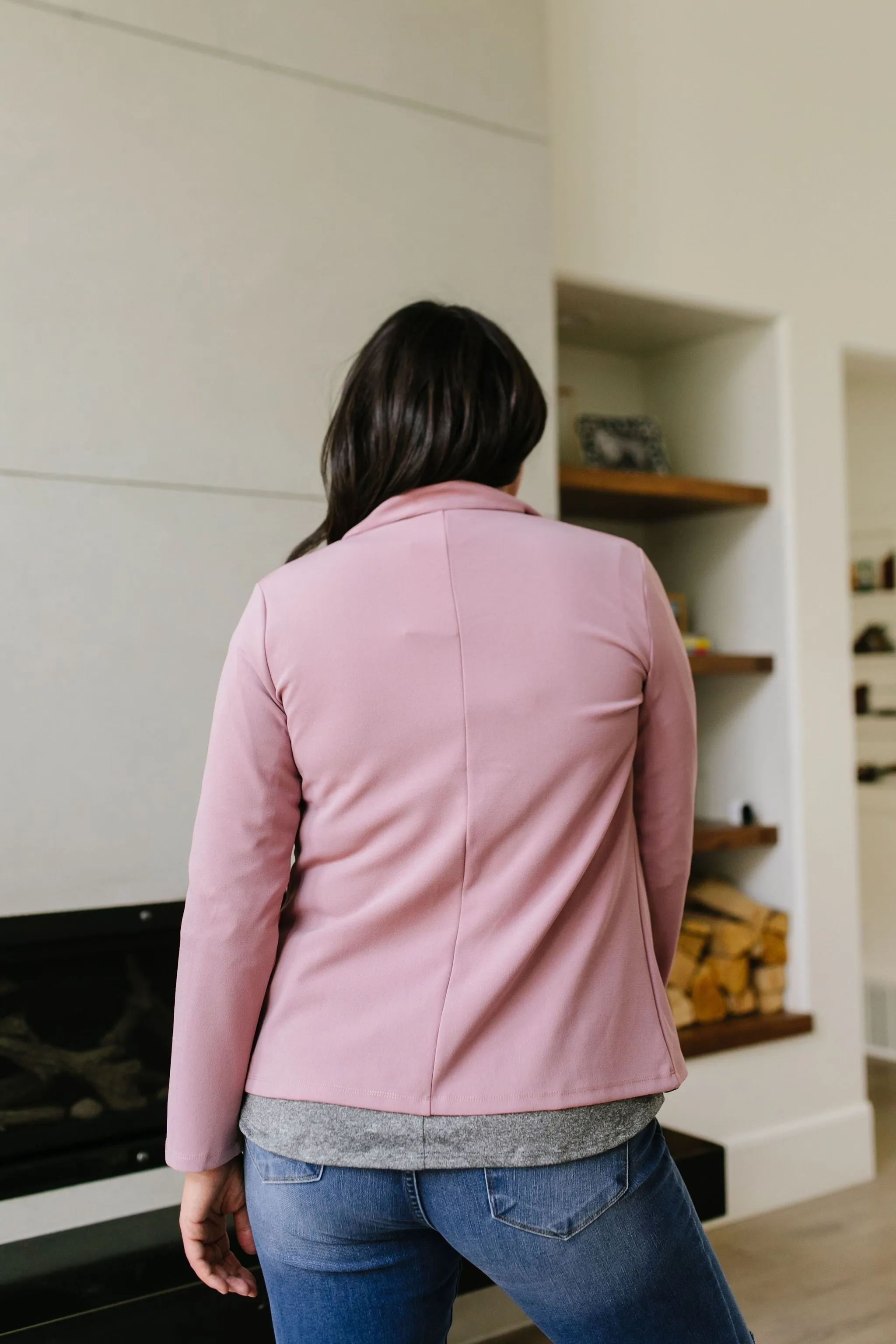 Blaze Of Glory Blazer In Mauve