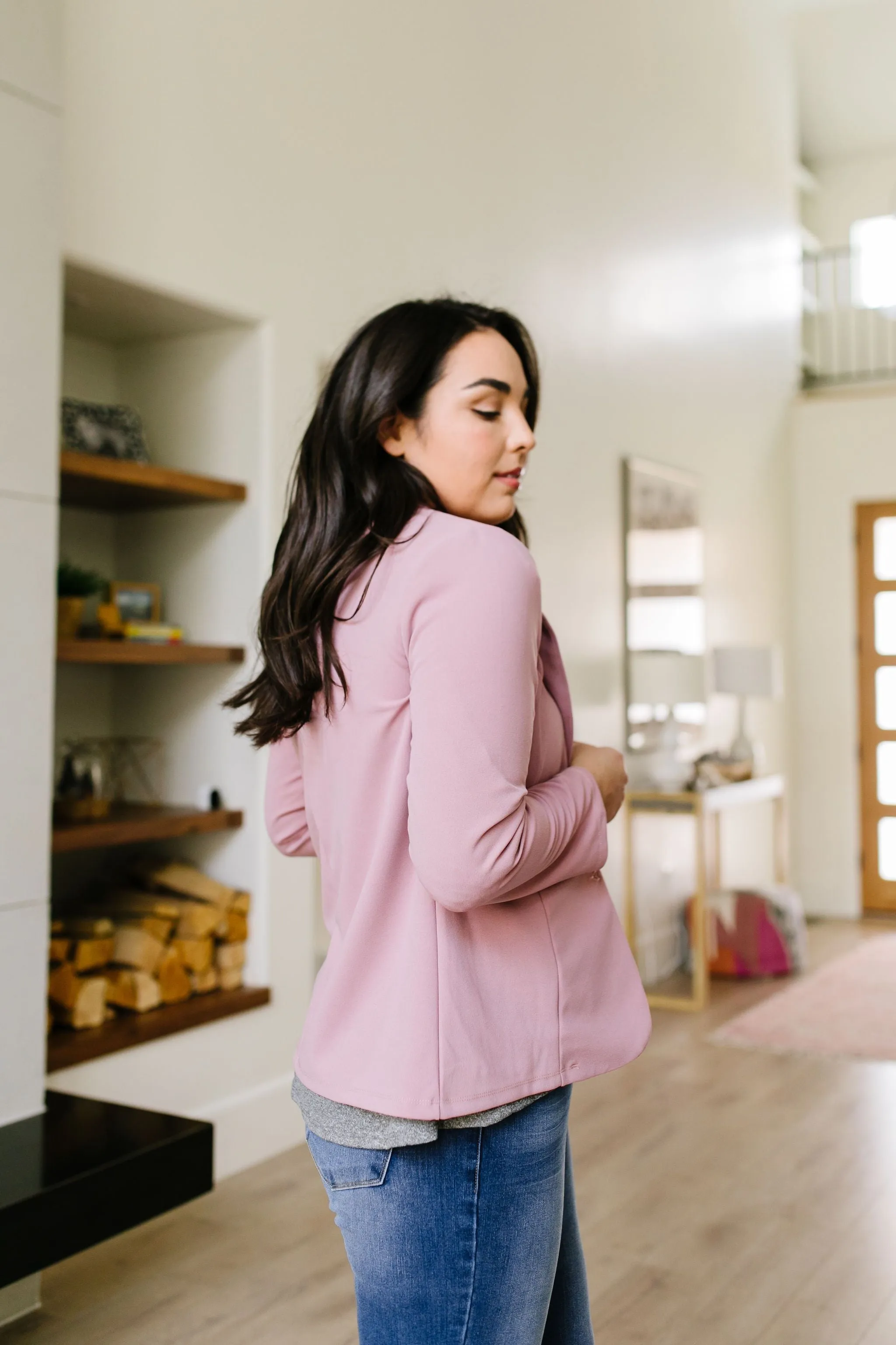 Blaze Of Glory Blazer In Mauve