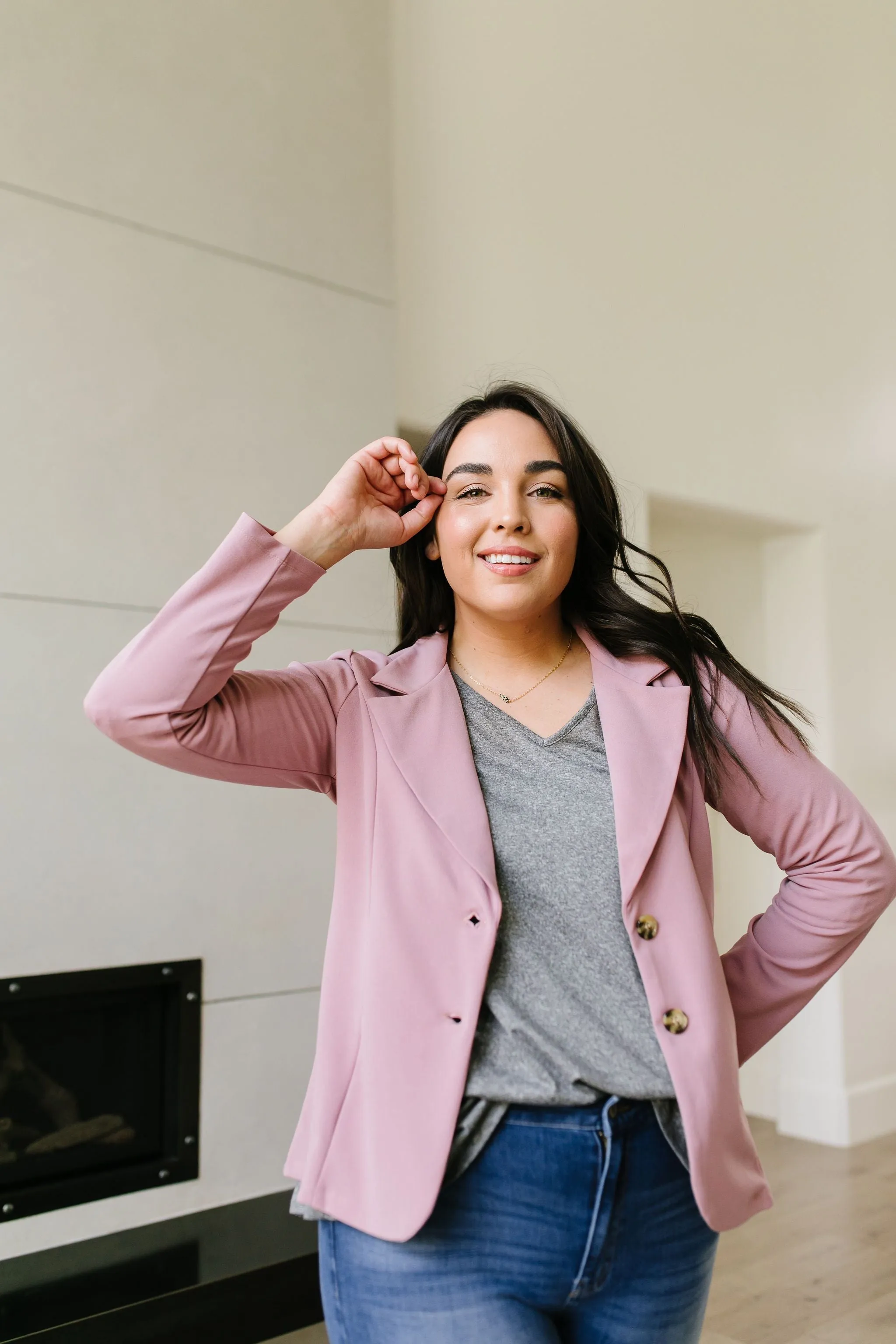 Blaze Of Glory Blazer In Mauve