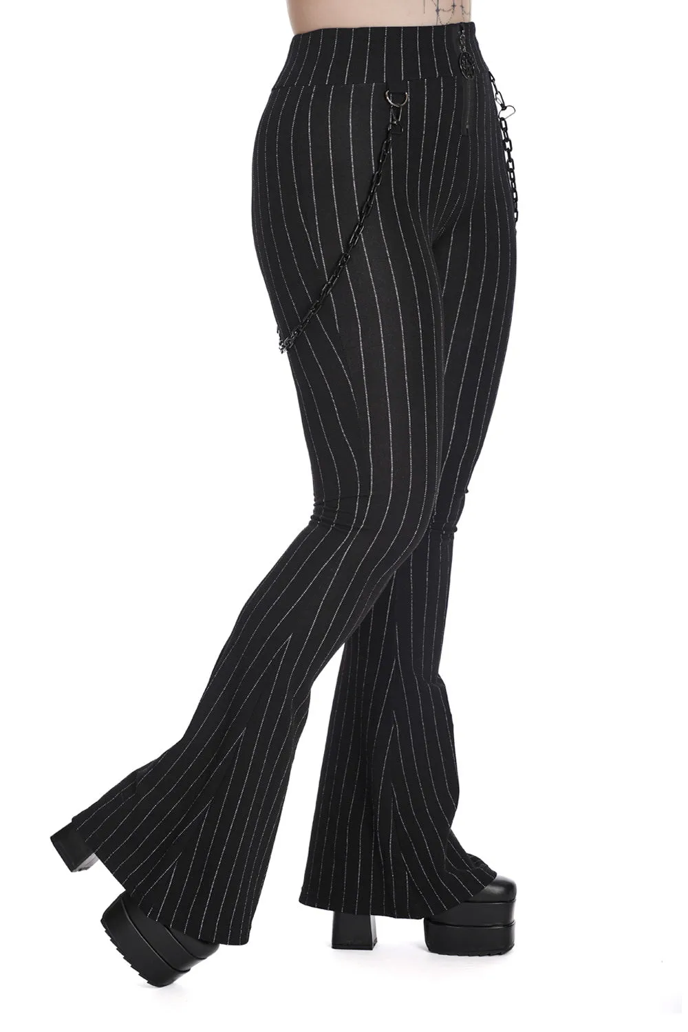 Charcoal Chic Flare Trousers