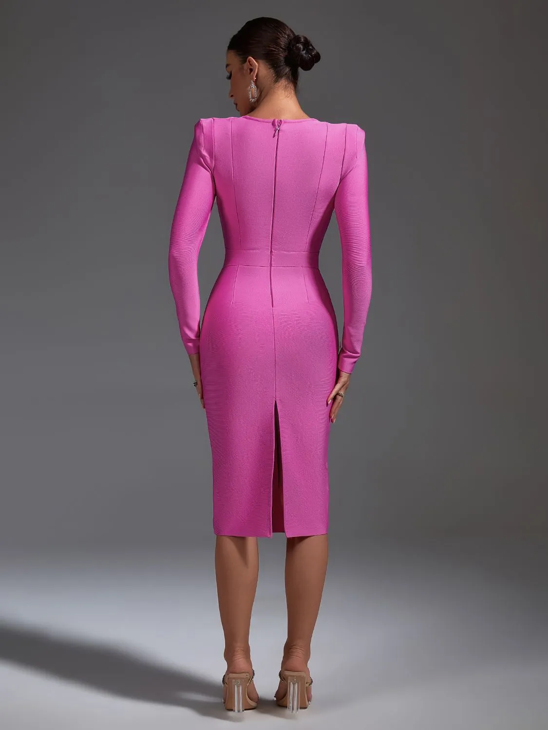 Chic Pink Bandage Bodycon Dress