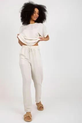 Chic Summer Set: Parisian Blouse & Tailored High-Waisted Pants