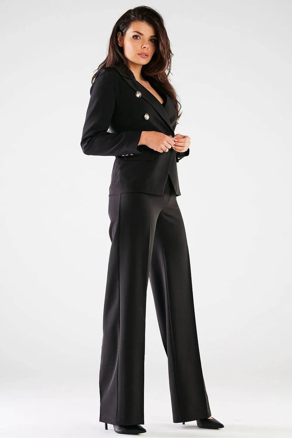 Chic Women's High-Waisted Wide Leg Trousers