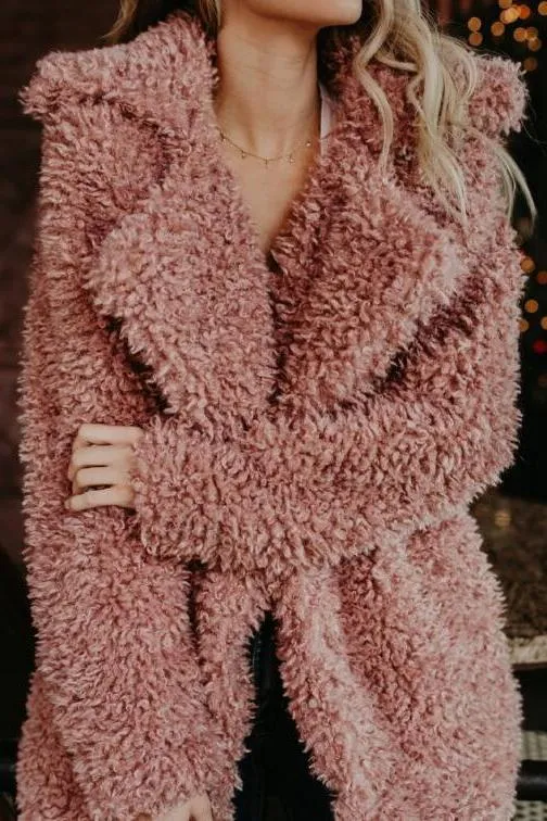 Chloe imitation fur long coat