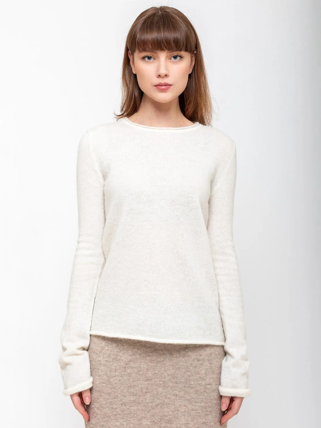 Crewneck Sweater - Raw White