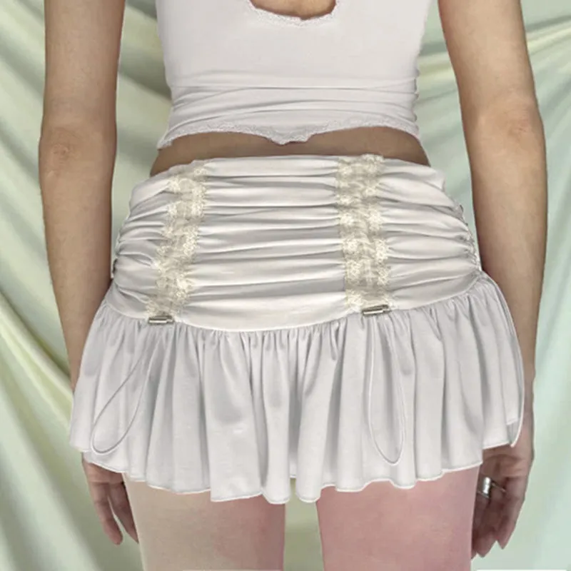 Elayna Low Waist Pleated Mini Skirt