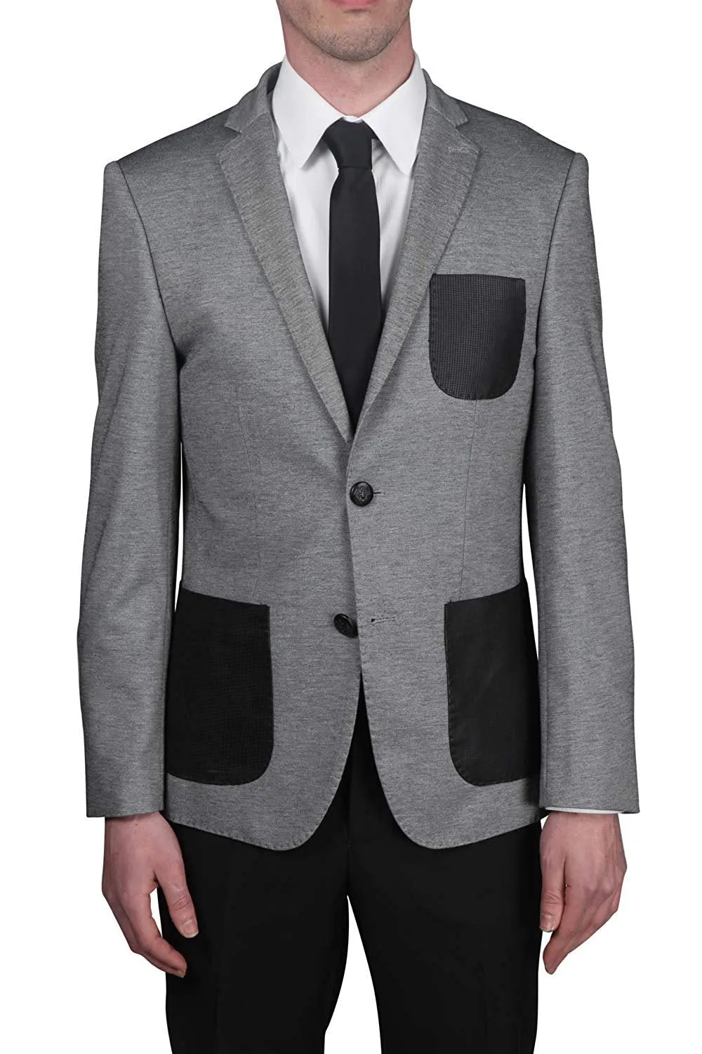 Elie Balleh Men's Two Tone Slim Fit Jacket Two Button Sport Coat - CLEARANCE - FINAL SALE