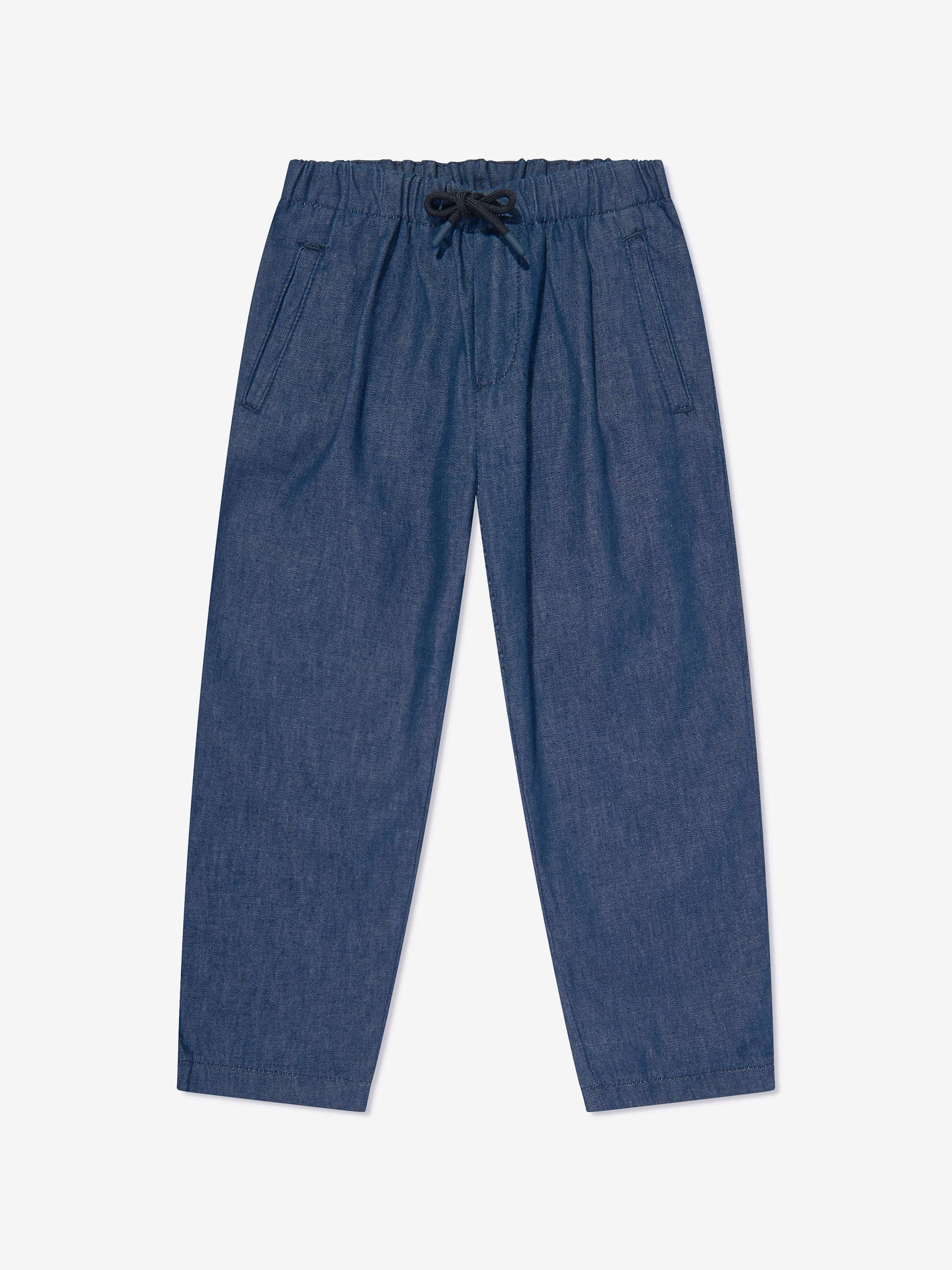 Emporio Armani Boys Denim Trousers in Blue