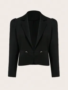 Frenchy Solid Double Button Blazer