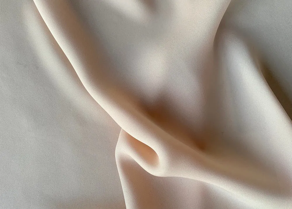 Fresh Pale Apricot Silk Georgette