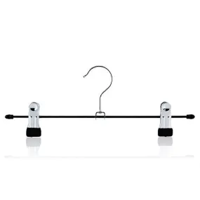 HANGERWORLD 10 Chrome 12inch Metal Pants Skirt Adjustable Clip Coat Clothes Garment Hangers