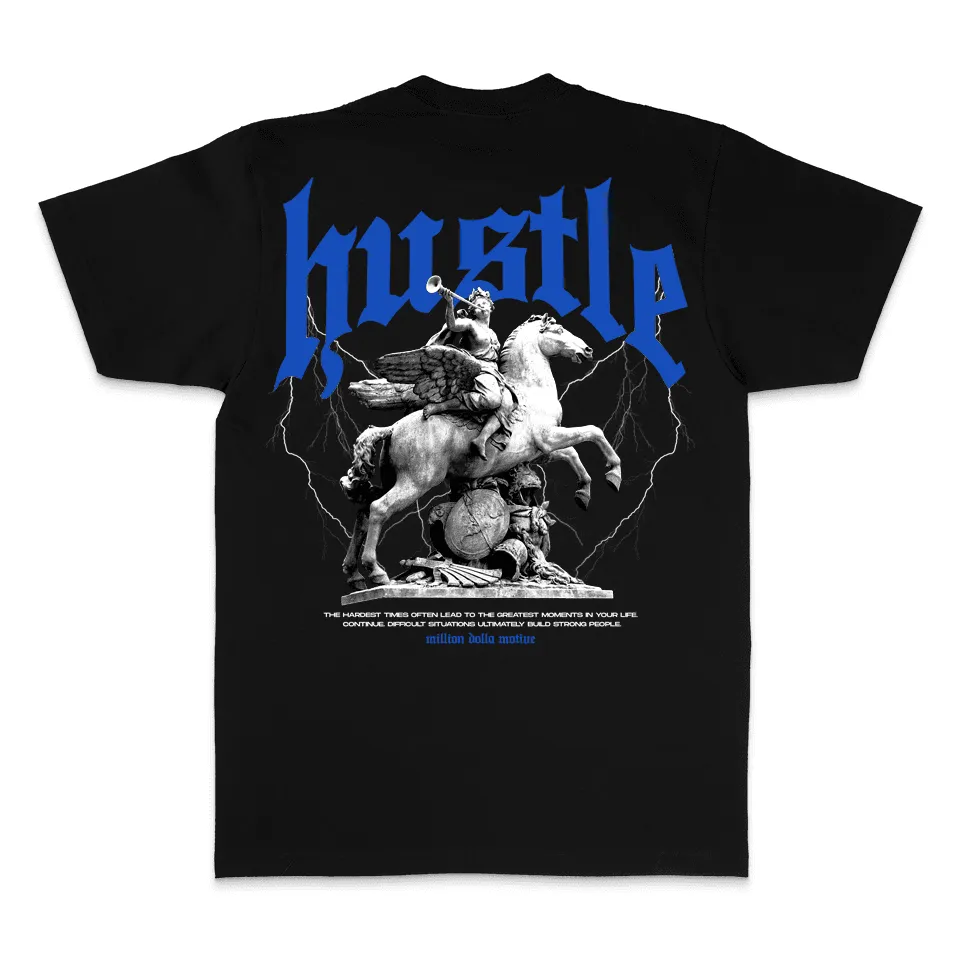 Hustle Builds Strong People - Black T-Shirt