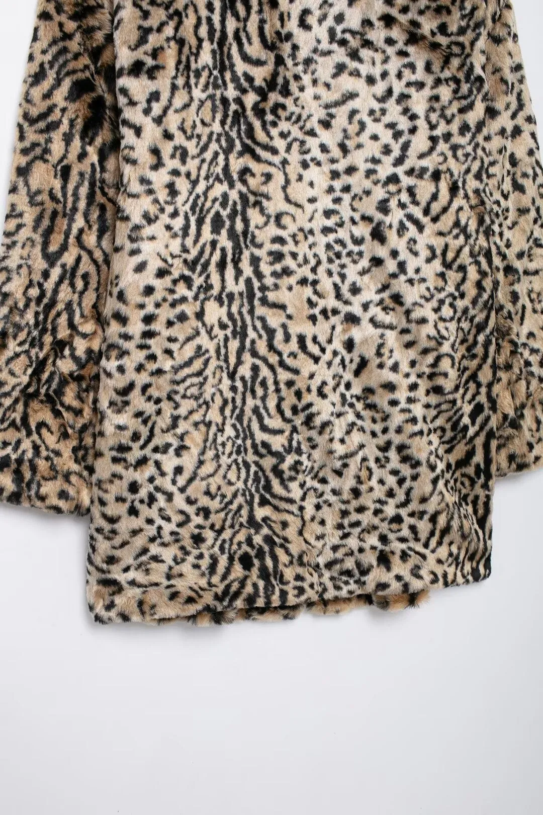 Kate Leopard Print Faux Fur Coat