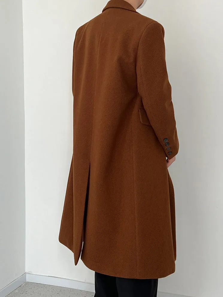 [Korean Style] 2 Colors Wool Double Long Coats