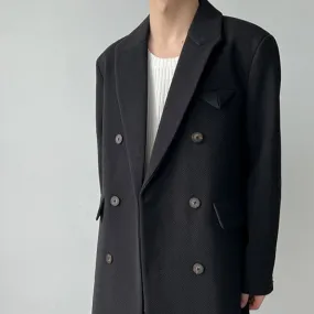 [Korean Style] 2 Colors Wool Double Long Coats