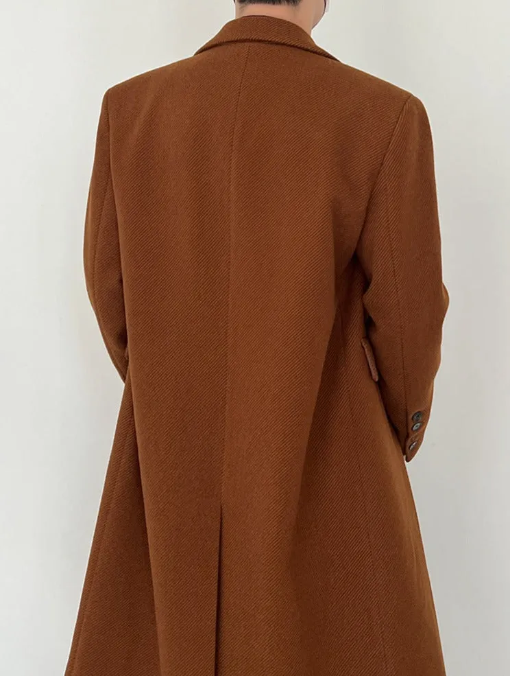 [Korean Style] 2 Colors Wool Double Long Coats