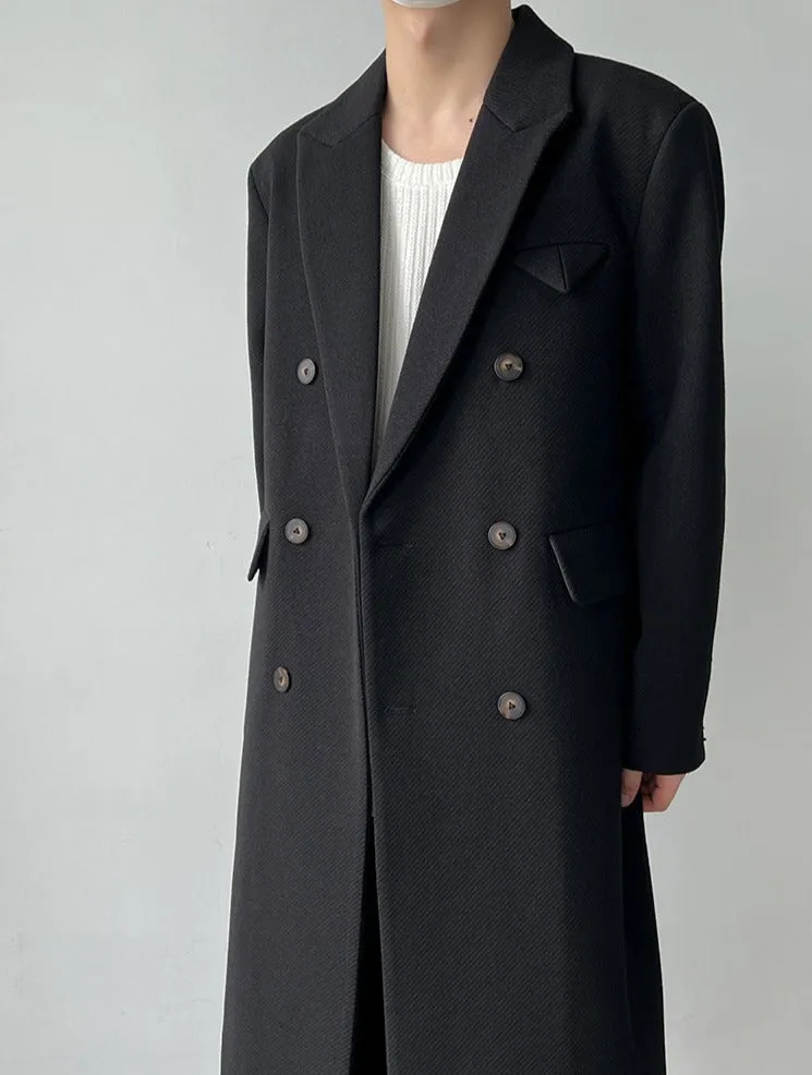 [Korean Style] 2 Colors Wool Double Long Coats