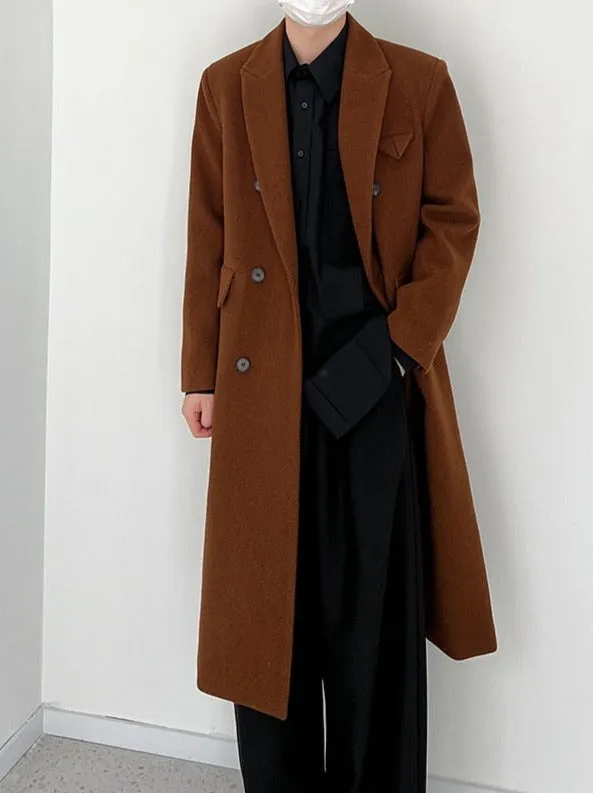 [Korean Style] 2 Colors Wool Double Long Coats