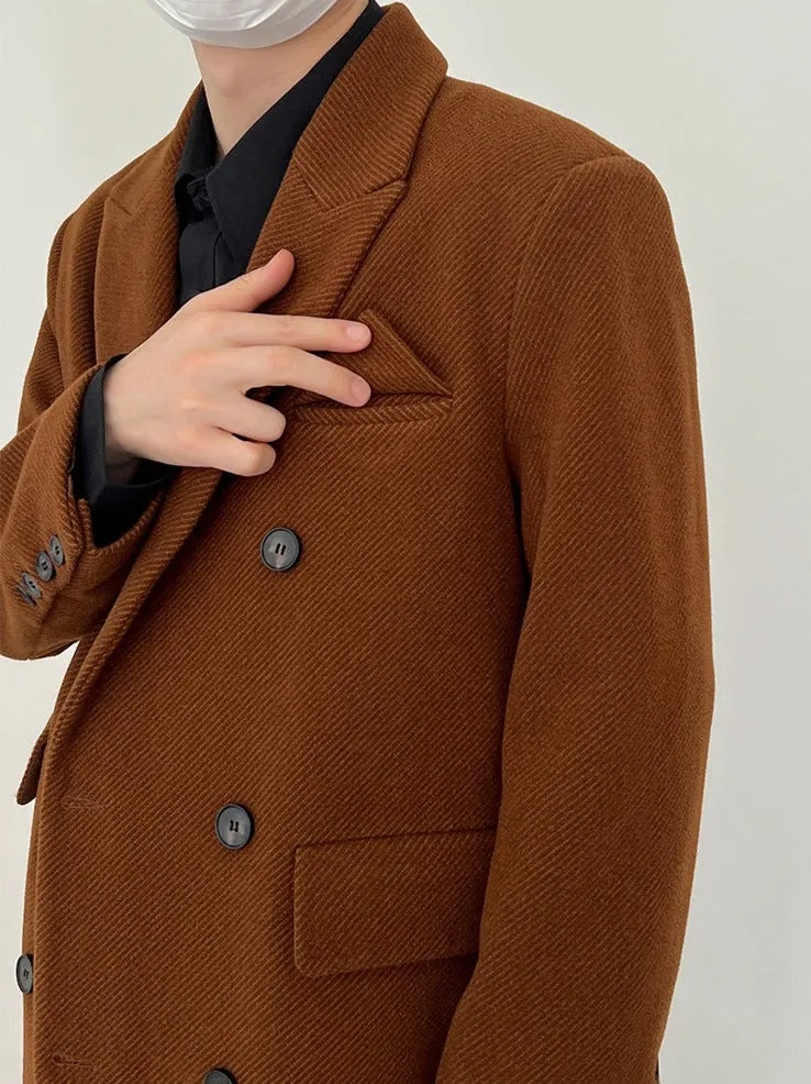 [Korean Style] 2 Colors Wool Double Long Coats