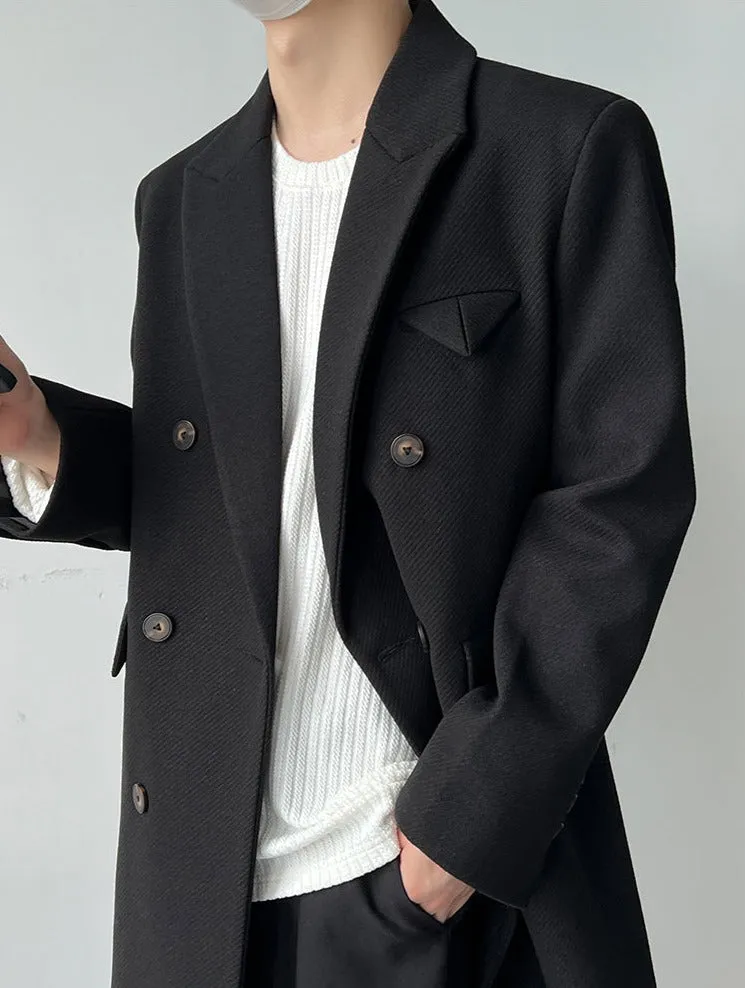 [Korean Style] 2 Colors Wool Double Long Coats