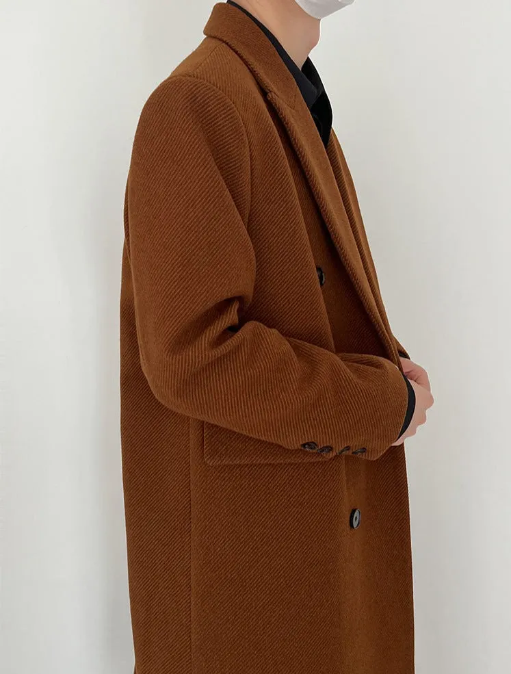 [Korean Style] 2 Colors Wool Double Long Coats