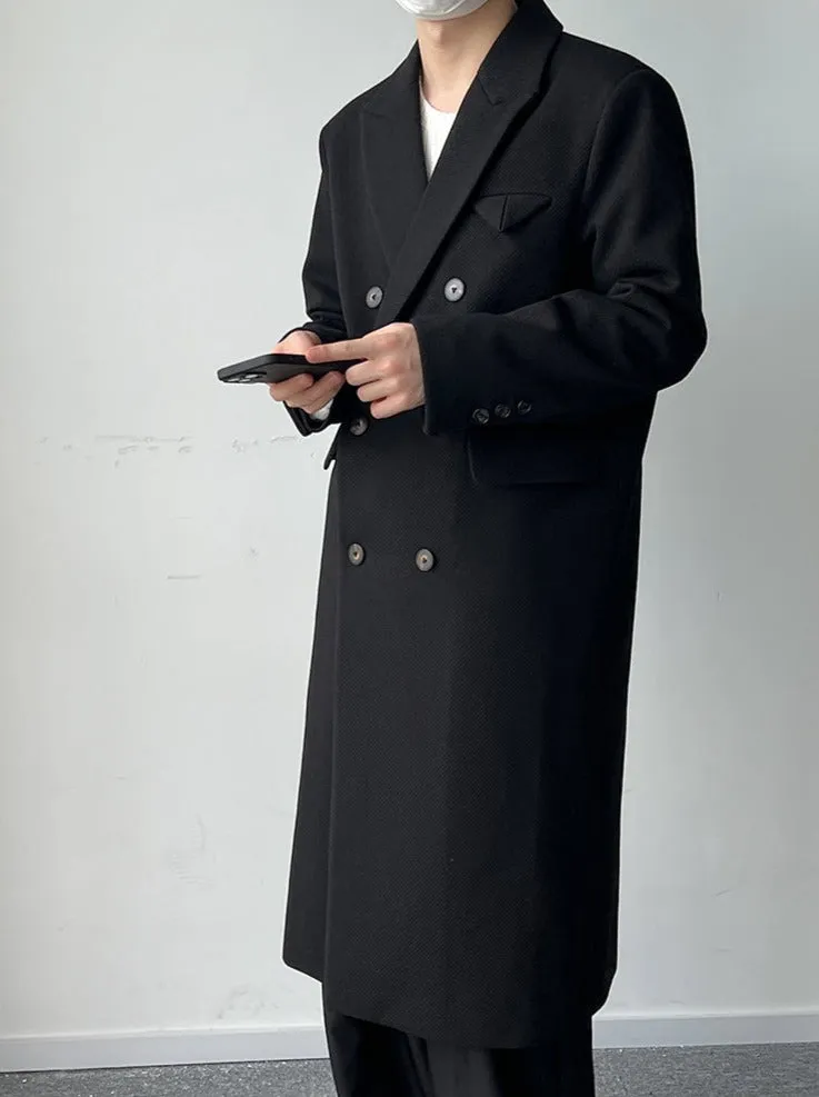 [Korean Style] 2 Colors Wool Double Long Coats