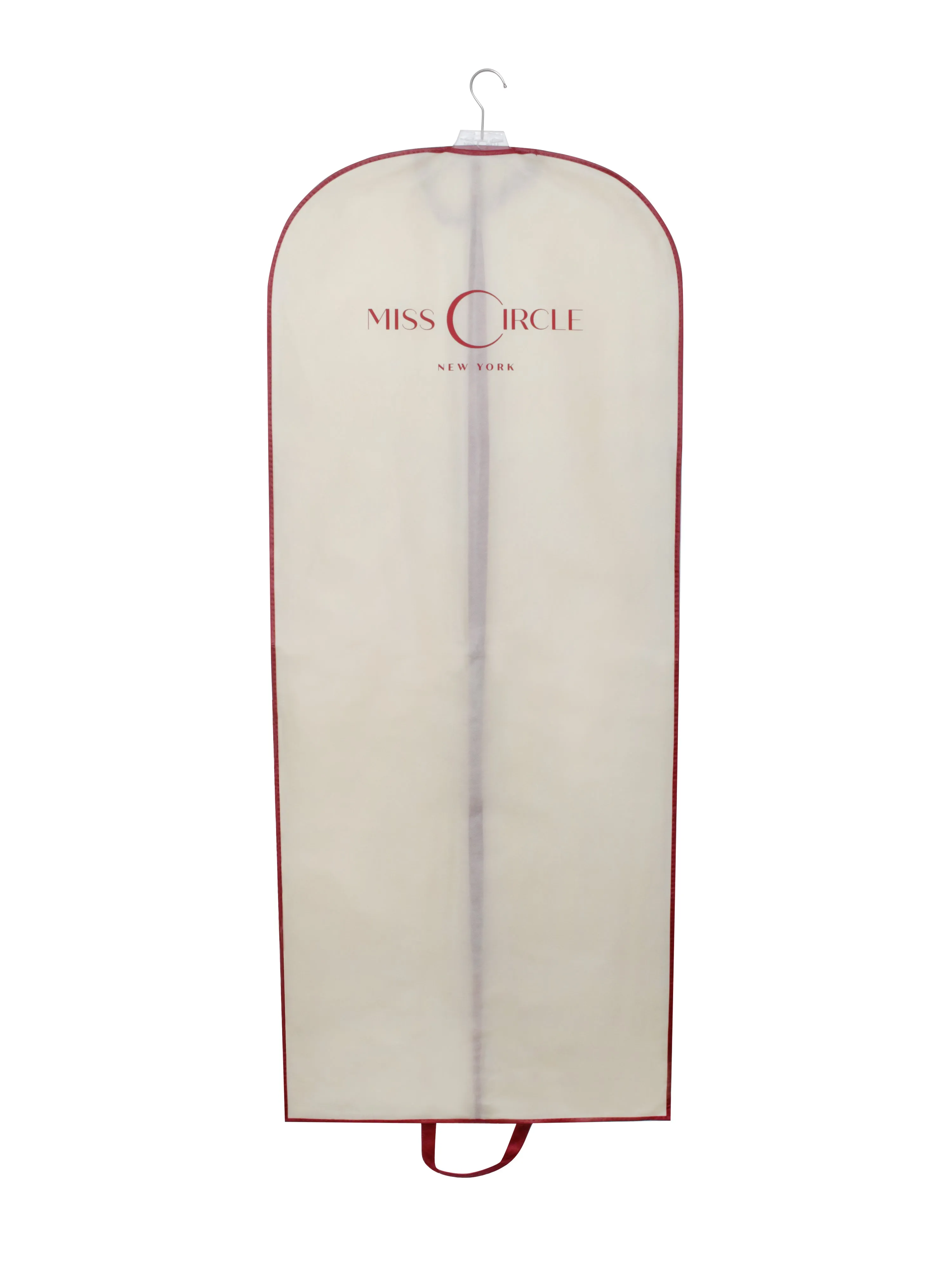 Miss Circle Beige and Red Garment Bag For Dress and Gown