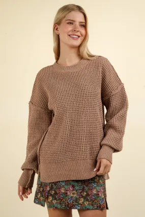 Oversized Knit Sweater Pullover Top