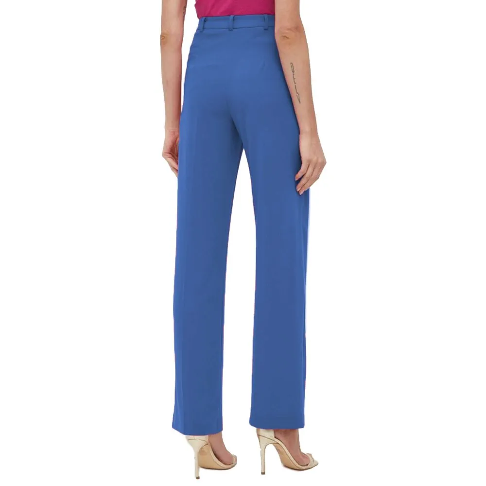 Patrizia Pepe Elegant Blue Trousers for Smart Chic Style