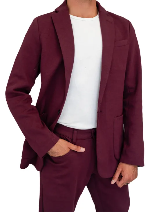 Plum Casual Knit Blazer