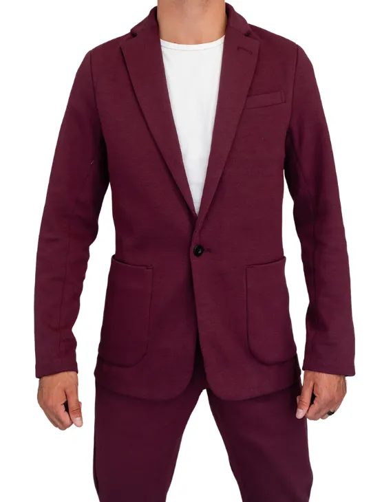 Plum Casual Knit Blazer