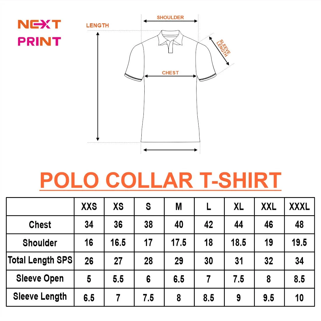 Red Polo Neck Half Sleeve T Shirt Nextprint NP50000744