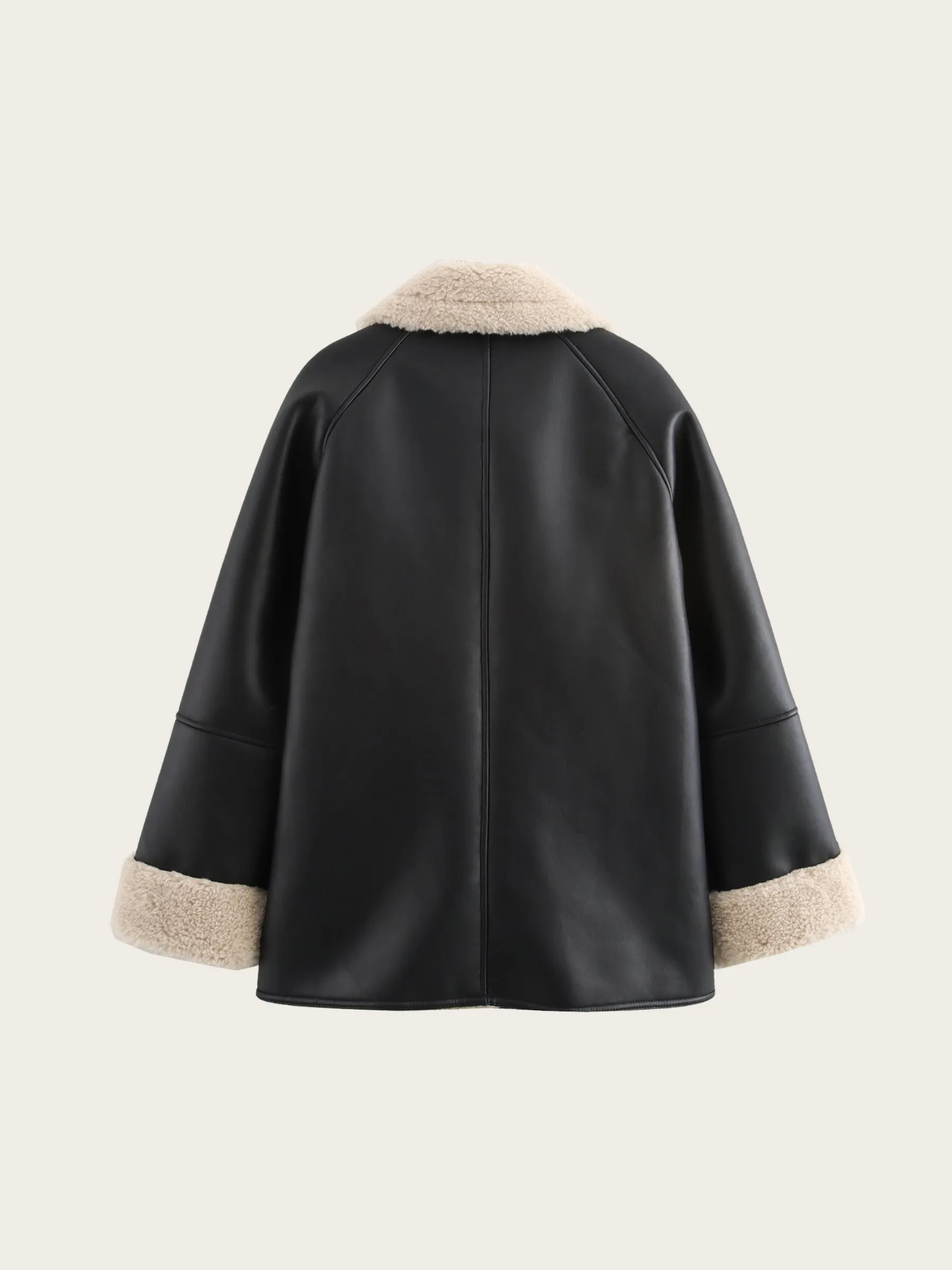 Regina Shearling-Lined Faux Leather Jacket