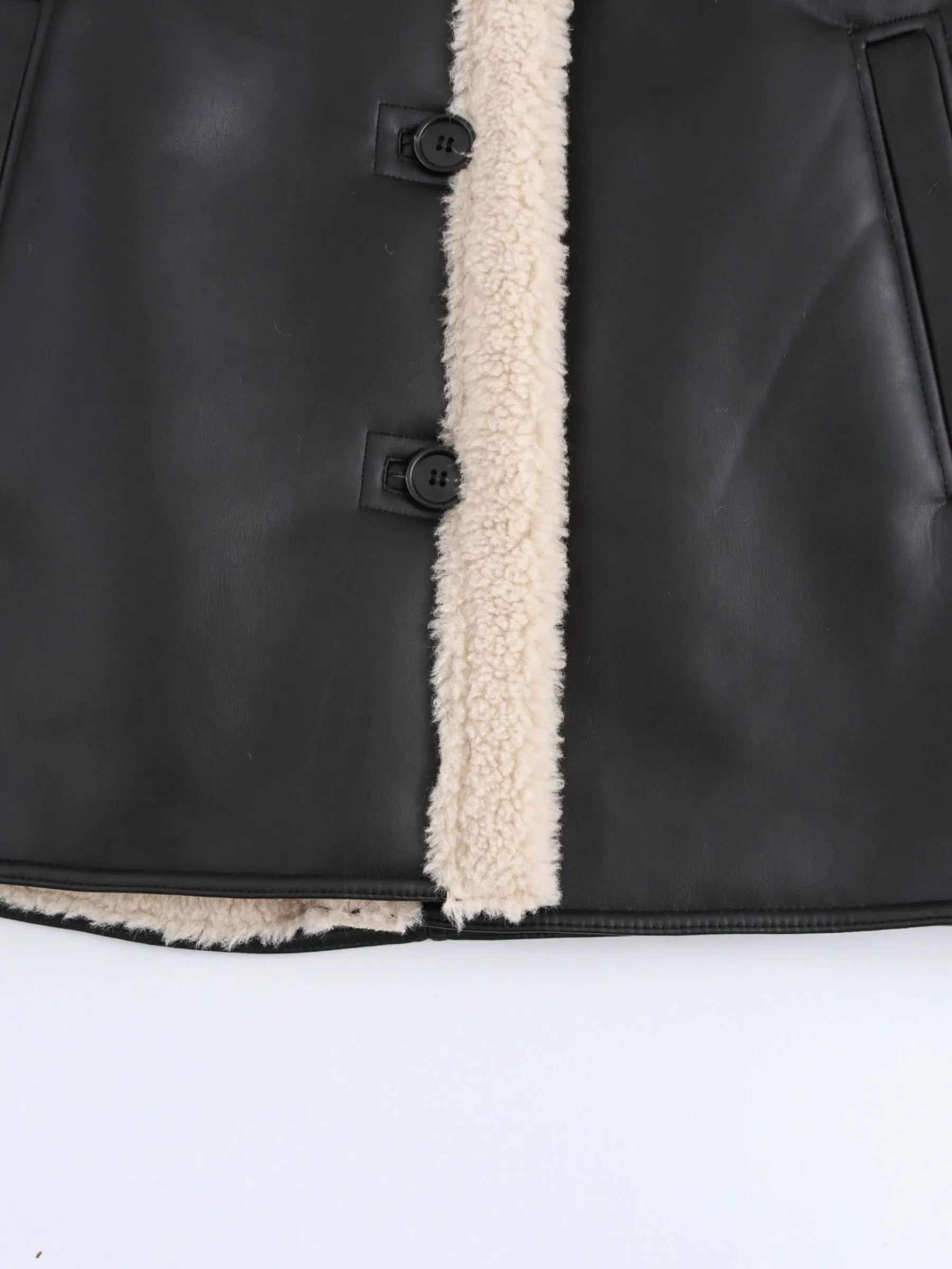 Regina Shearling-Lined Faux Leather Jacket