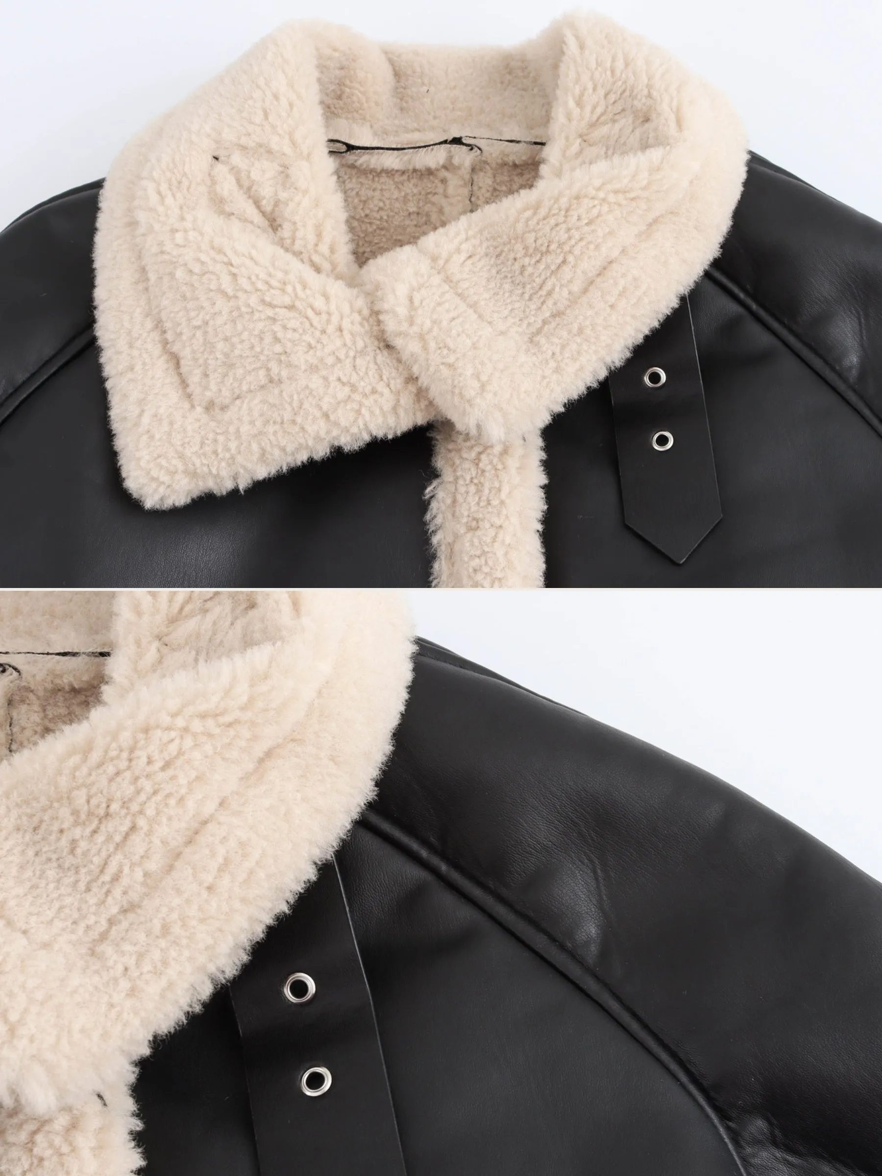 Regina Shearling-Lined Faux Leather Jacket