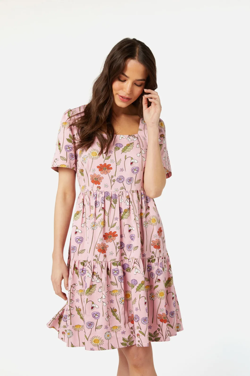 Spring Garden Mini Dress