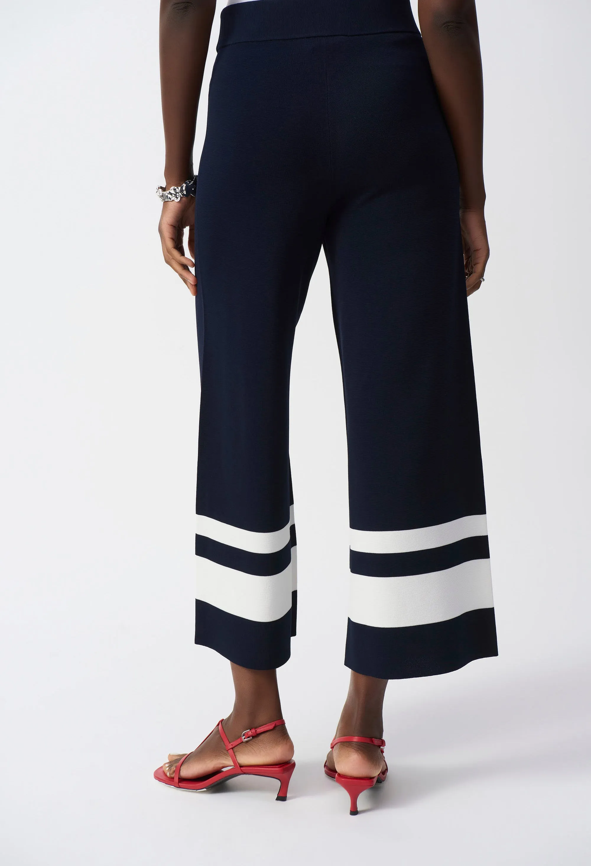 Striped Casual Wide-leg Trousers