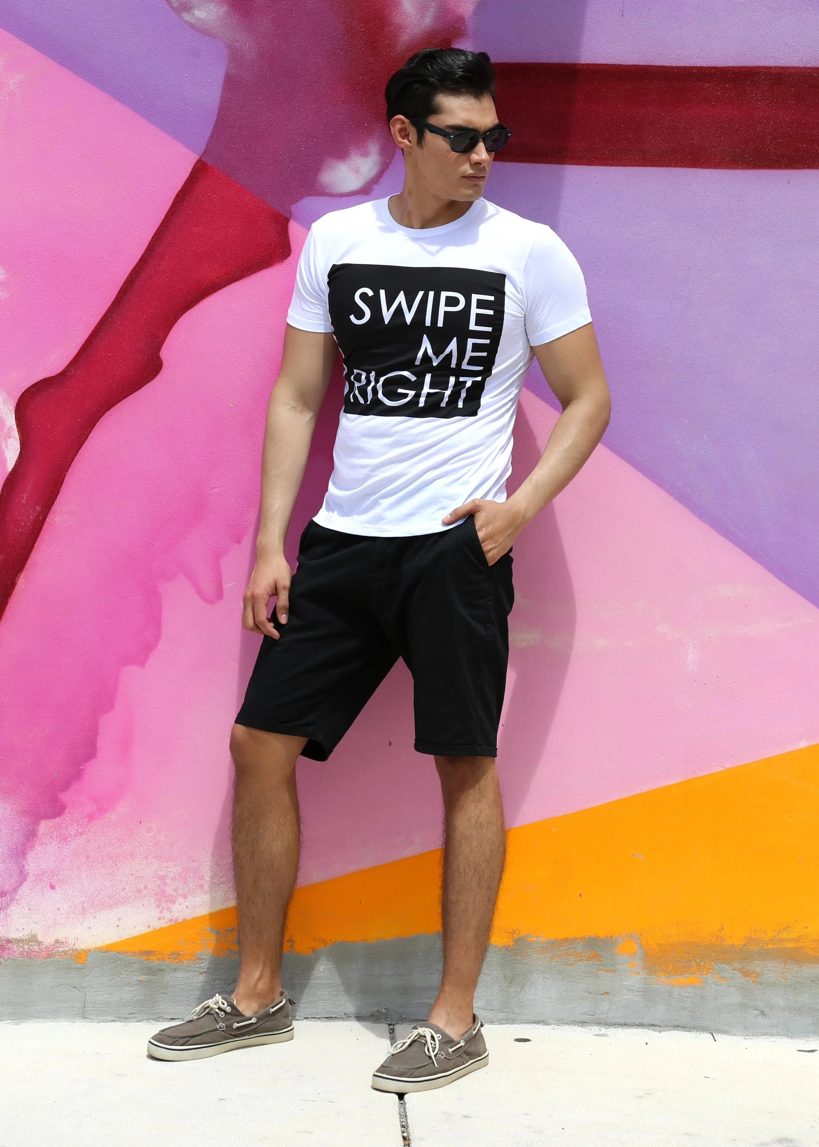 Swipe Me Right Graphic Tee White