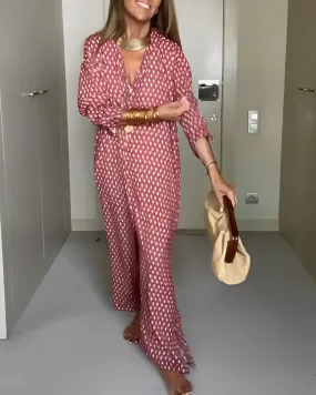 TastyHottie - Chic Long Sleeve Print Dress