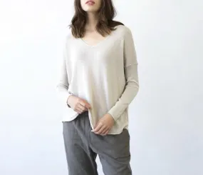 The Minimalist - Ivory Knit Tencel Sweater