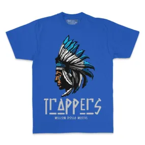 Trappers - Blue on Royal Blue T-Shirt