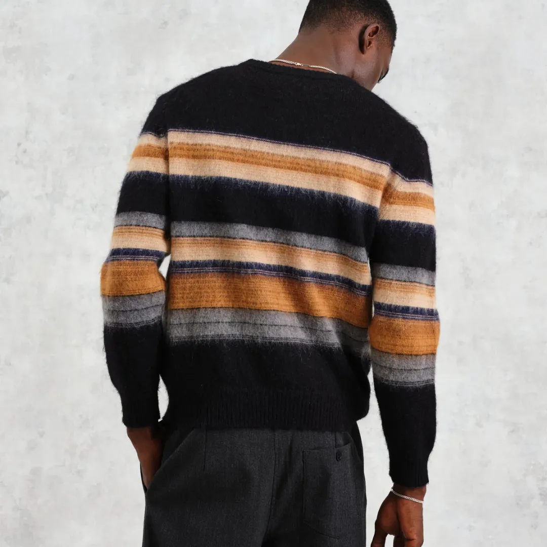 Wax London : Wilde Crew in Brush Stripe