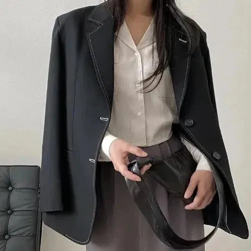 Wenkouban-Winter outfits Christmas Notch Collar Formal Suit Jacket